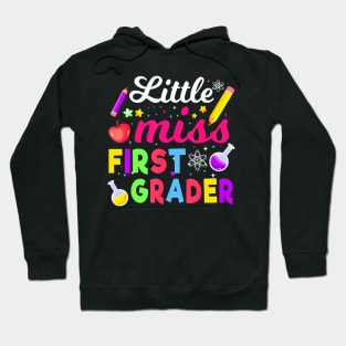 little miss 1st Grade Grader girls 1st day back to school Hoodie